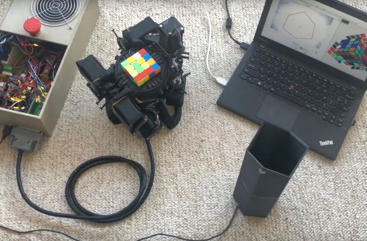 Introducing BallCuber - 4x4x4 Rubik's Cube solving robot